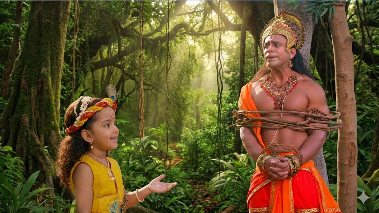 बाल कान्हा हनुमान जी को रस्सी से बांध कर क्यों रखे है | #यशोमतीमैय्याकेनंदलाला | Episode - 55-57