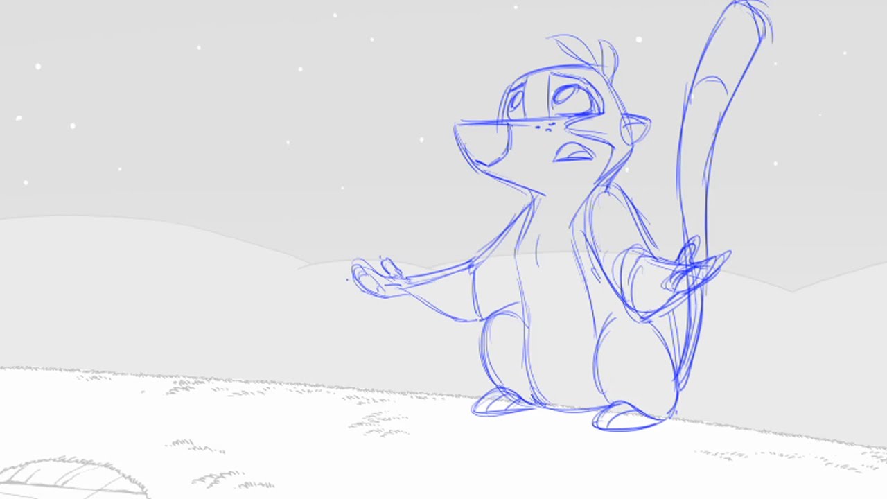 blue pencil rough animation from 
