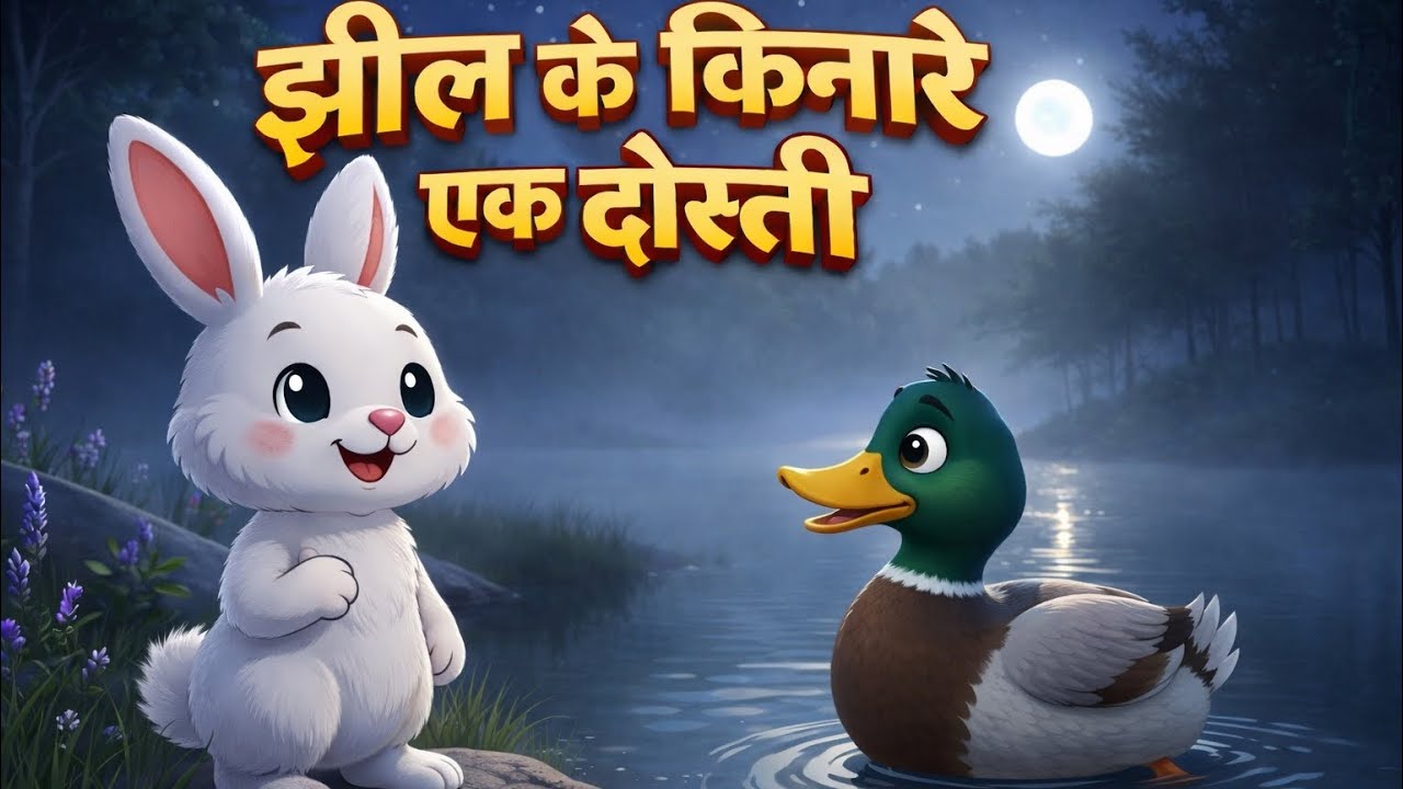 झील के किनारे एक दोस्ती🤝| खरगोश और बतक की भावनात्मक Moral कहानी | Hindi Story |@Theaiarchitect-0712 