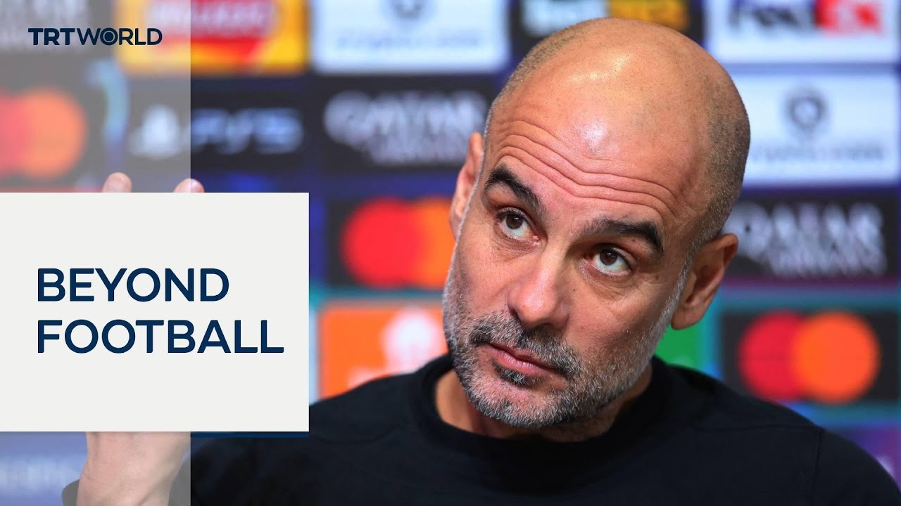 Pep Guardiola speaks out on global conflicts and human suffering