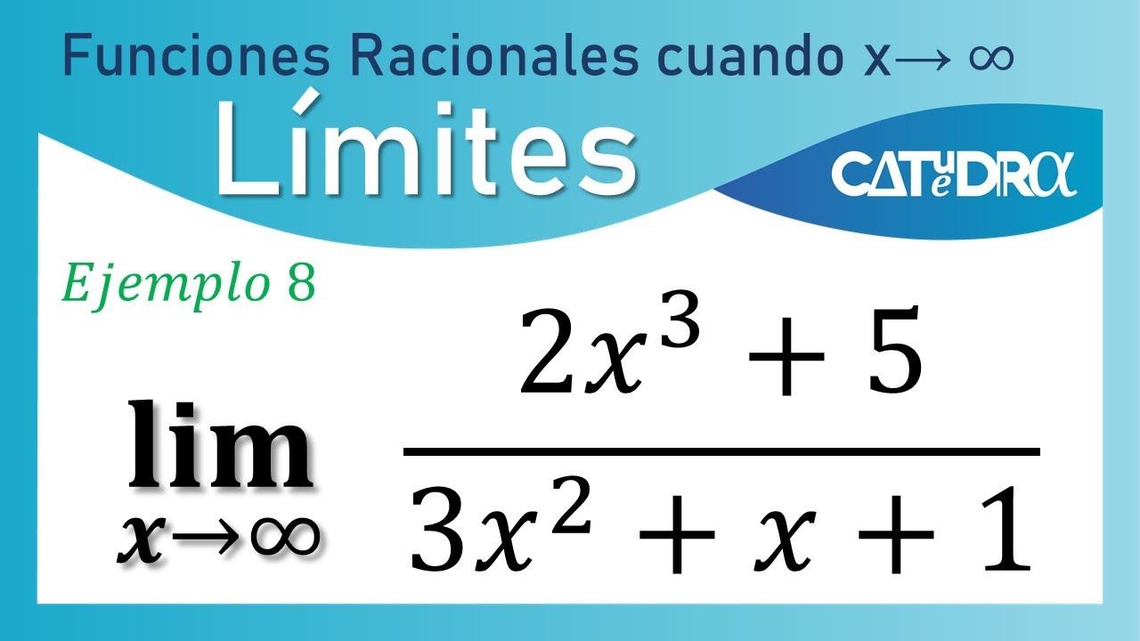 Límites de Funciones Racionales cuando x tiende a infinito Ejemplo 8