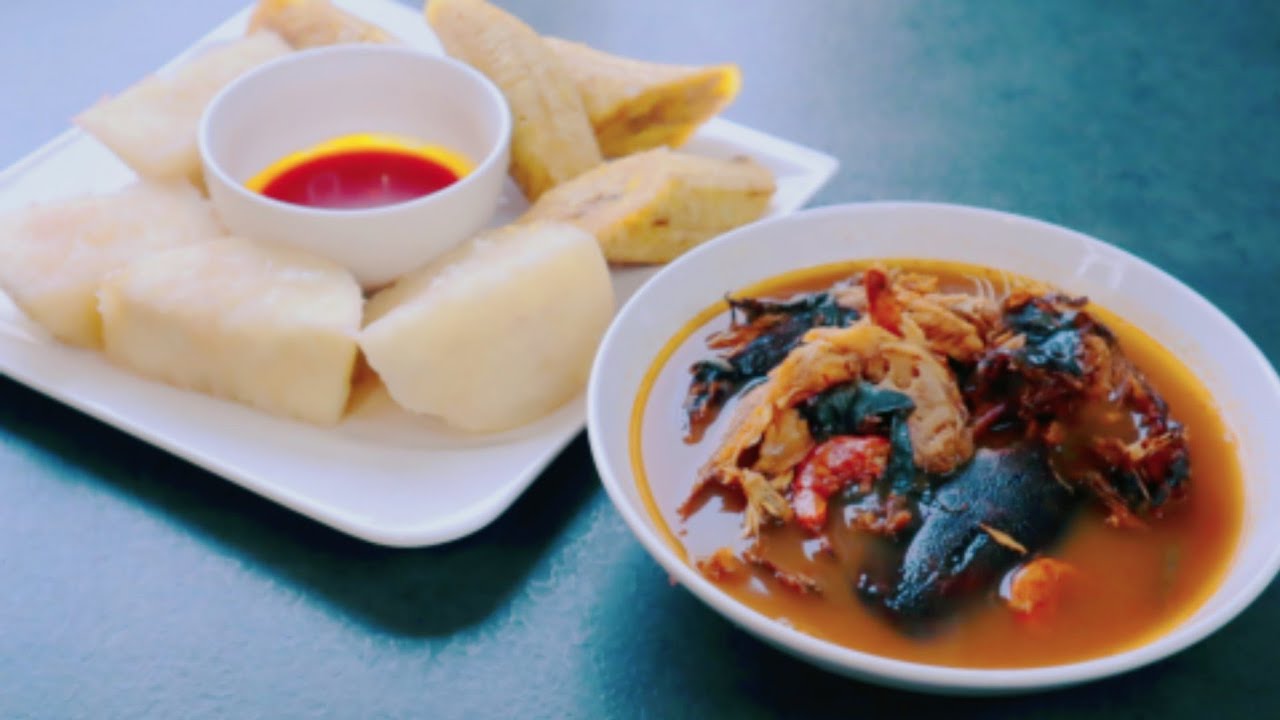 Delta Urhobo Breakfast || Dryfish Peppersoup With Plantain and Yam