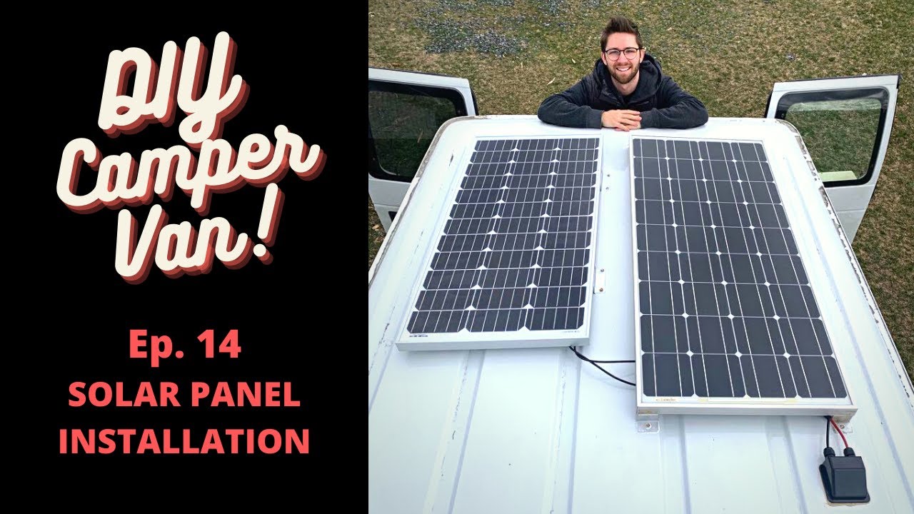 DIY Van Conversion | Ep. 14 | Installing 200W of SOLAR on a van roof | Renogy brackets and cable box