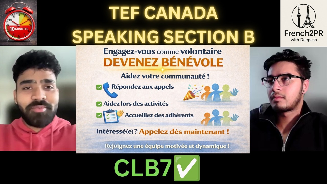 Stuck at CLB 5-6? Here's What CLB 7 Speaking Really Sounds Like | TEF Canada Speaking section B