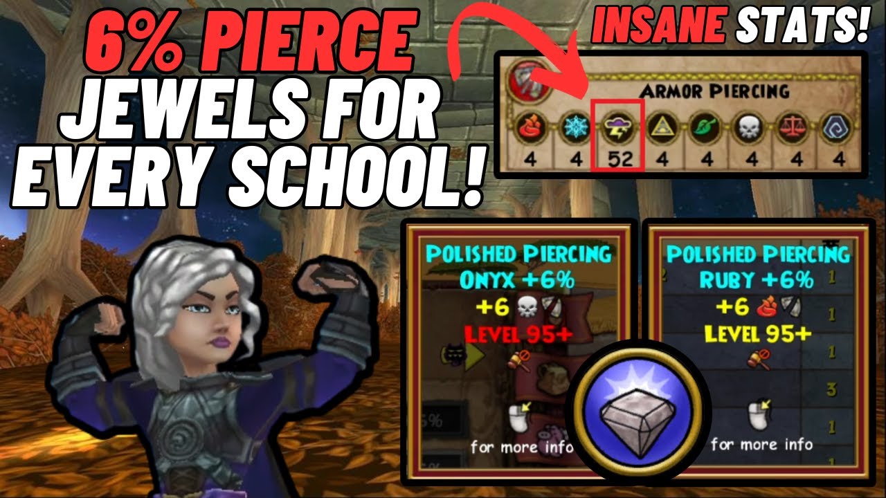 Wizard101 | How To Get 6% Pierce Jewels For EVERY School!