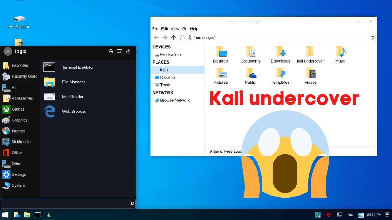 How to use Kali undercover mode || Kali windows mode