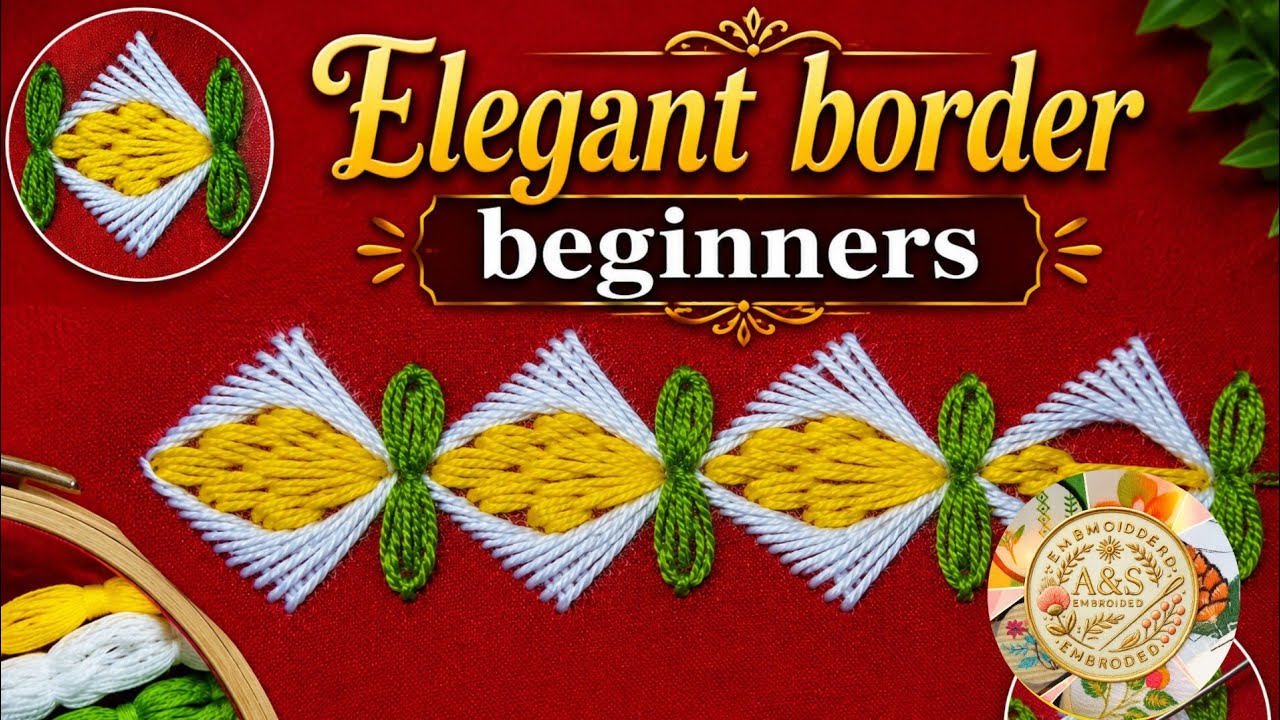 You Won&rsquo;t Believe How Easy This Beautiful Embroidery Design Is |Amazing Design for Dresses & Sleeves