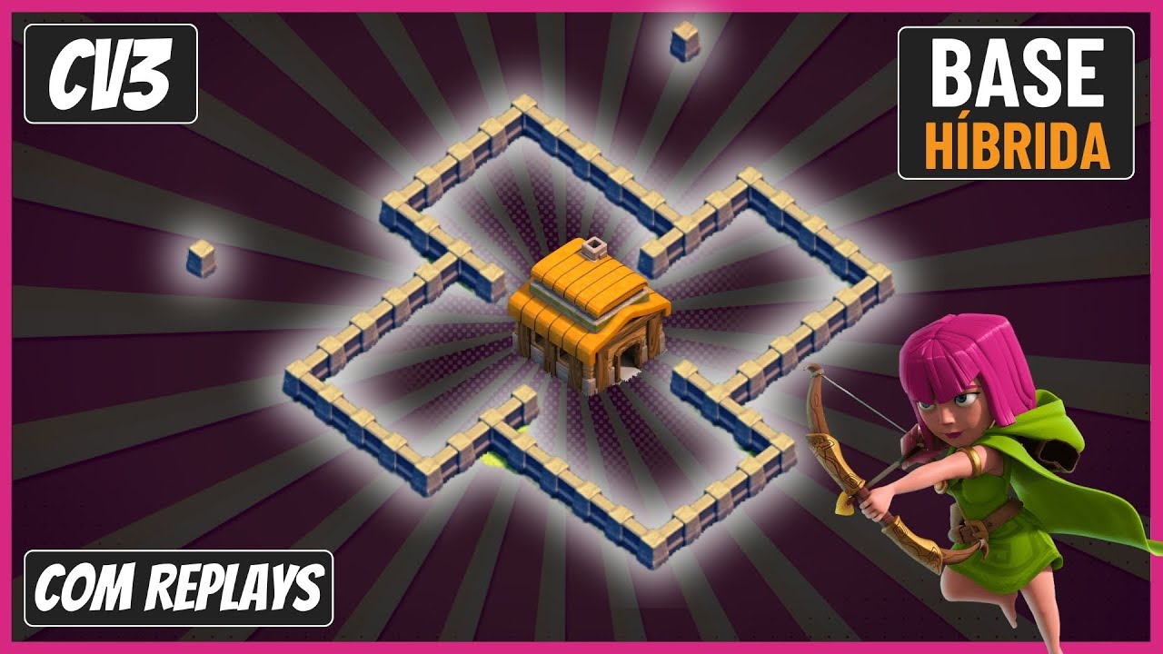 Layout Híbrido #01 - O MELHOR LAYOUT CV3 - Clash of Clans