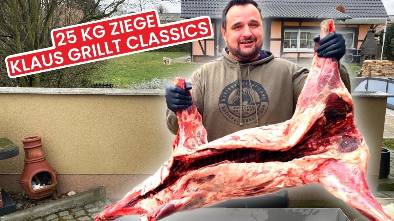 XXL 48KG ZIEGENBOCK IM HOLZOFEN GRILLEN   UNBLUTIGE VERSION --- Klaus grillt Classics