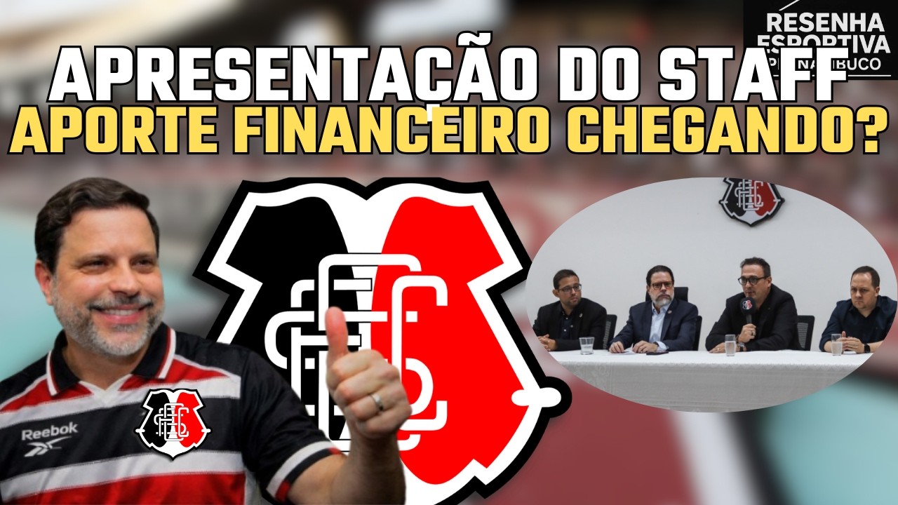 STAFF DO FUTEBOL FORAM APRESENTADOS NA COLETIVA DO SANTA CRUZ, APORTE FINANCEIRO CHEGANDO?