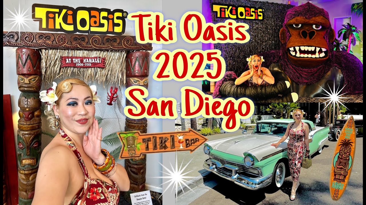 LET'S EXPLORE TIKI OASIS 2025 WITH ME!【MEGA TIKI MARKETPLACE】 IN THE WHOLE WORLD!