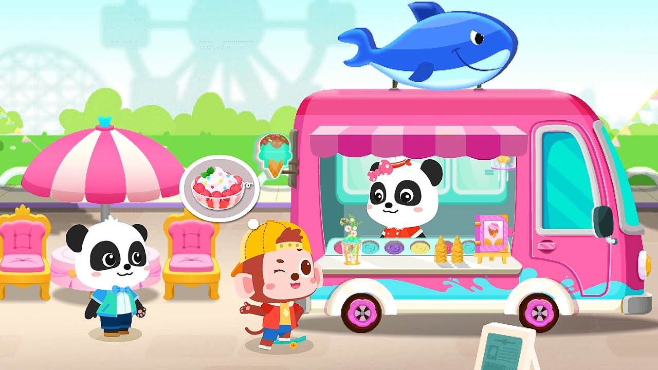 ICE CREAM TRUCK - Making Creative Desserts Ice Cream And Cake Decoration - BabyBus Gameplay Video