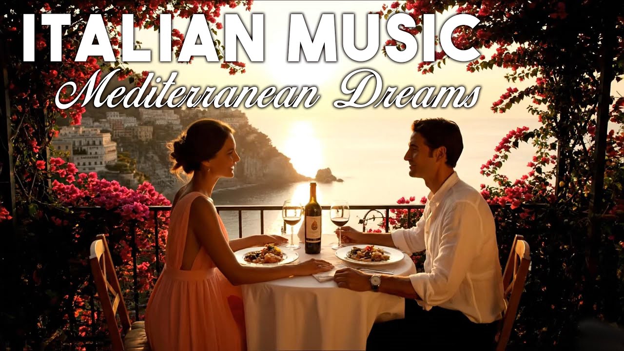 🎶 Italian Vibes & Mediterranean Music 🎶 2+ Hours Scenic Amalfi Coast & Lake Como Relaxation 4K