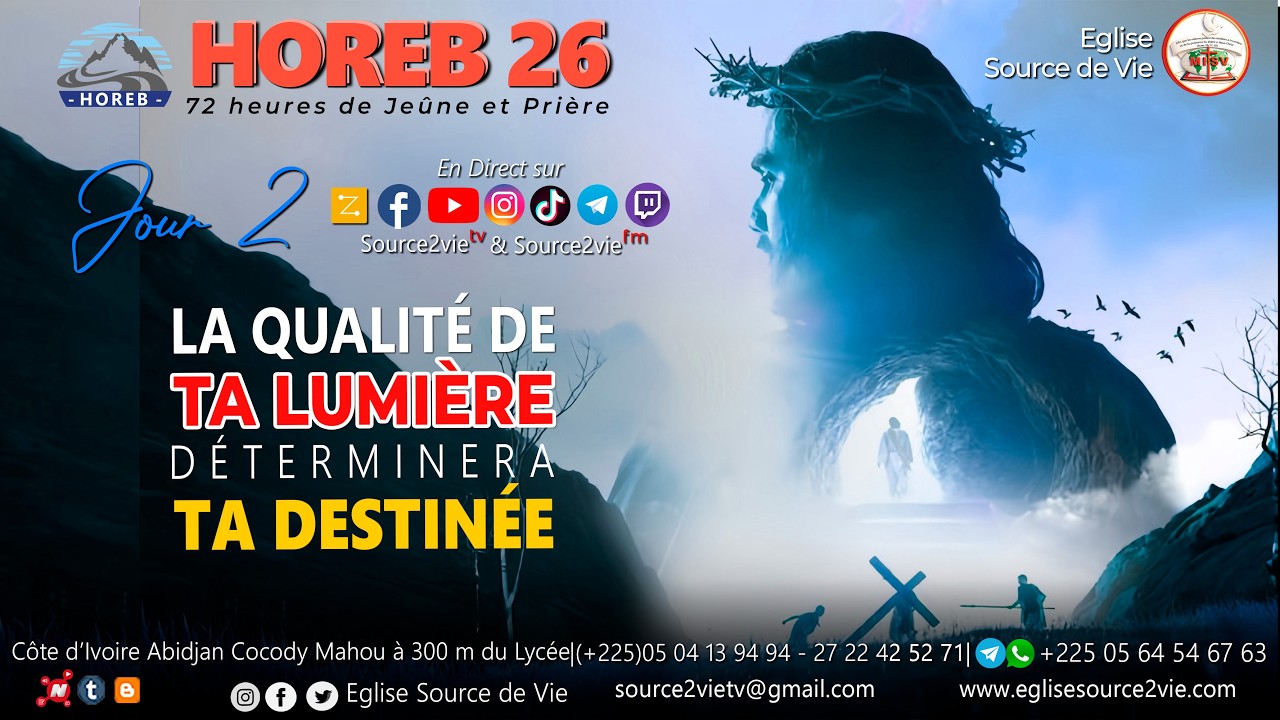 🔴HOREB 26 || J2-12h | N'ZI Jean Claude| Éternel, ma lumière, ma sécurité absolue 