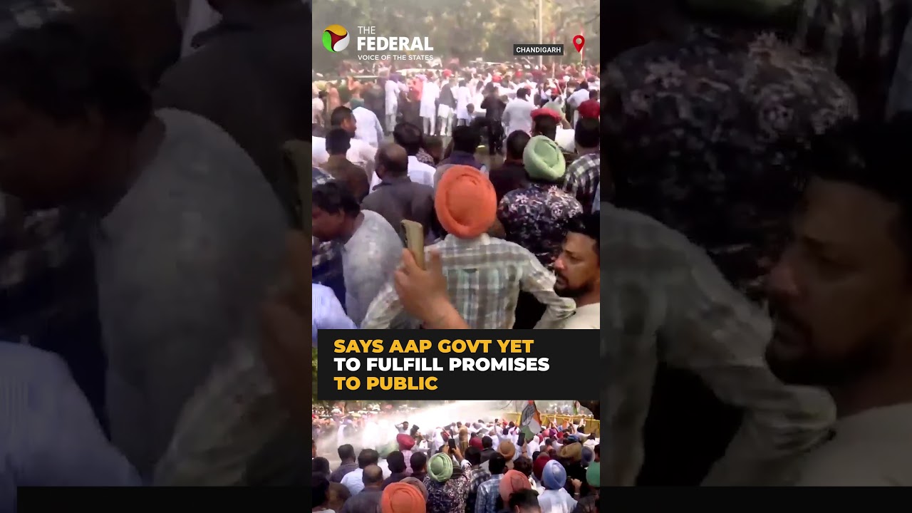 Congress protests in Chandigarh against Punjab government