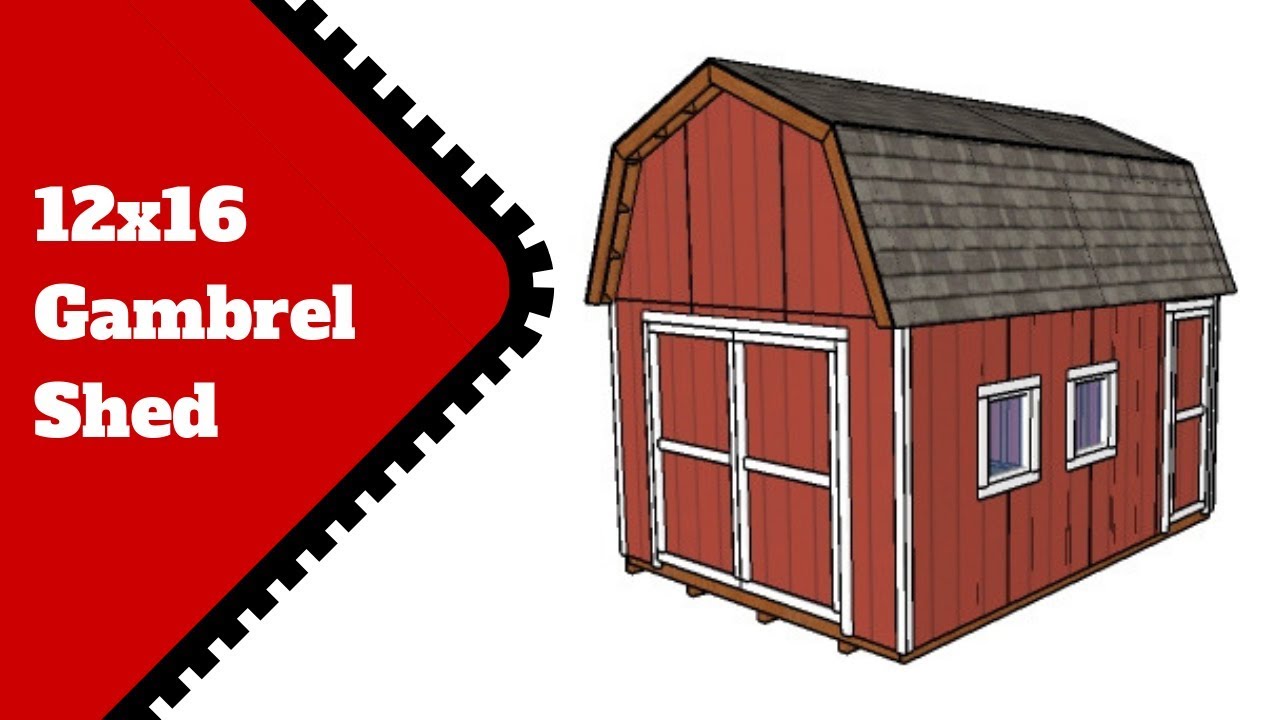 12x16 Gambrel Shed Plans