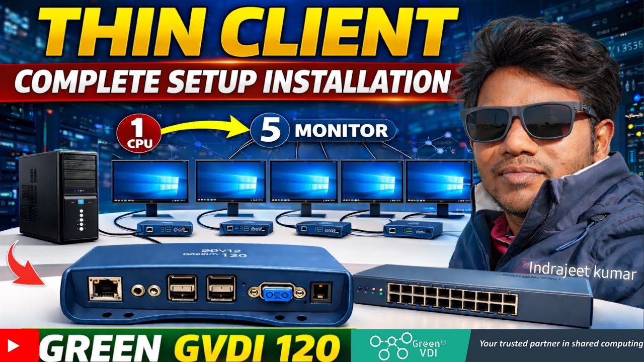 How to Install Thin Client (GVIDI 120) | Complete Setup || Thin Client kaise Install karen || GVDI