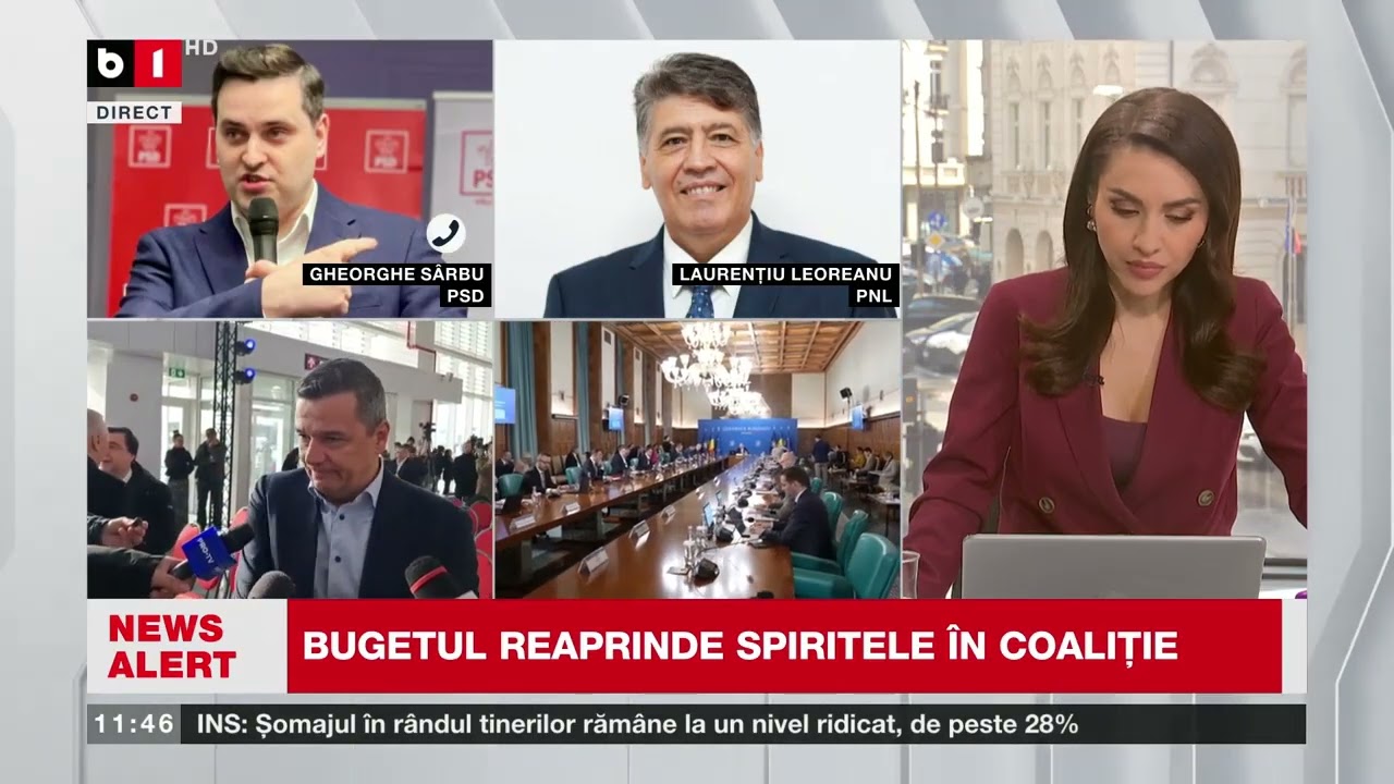 GH. SÂRBU, PSD ȘI L. LEOREANU, PNL, DESPRE COALIȚIA SCINDĂRII ȘI BUGETUL 2026_Știri B1TV_4 mar. 2026