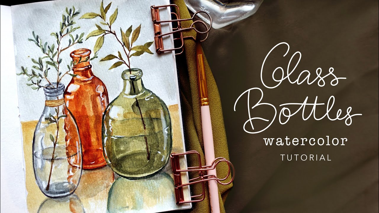 Glass Bottles: Watercolor Tutorial