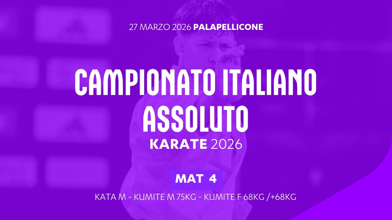 🥋 Karate 👉 Campionato Italiano Assoluto #kata #kumite 2026 ➡️ Tatami4 🟢 Day1