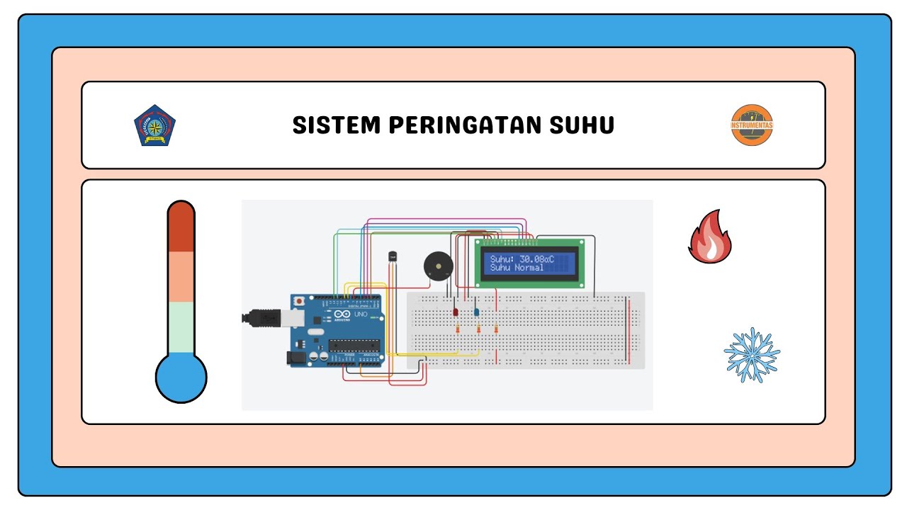 Sistem Peringatan Suhu | Thinkercad