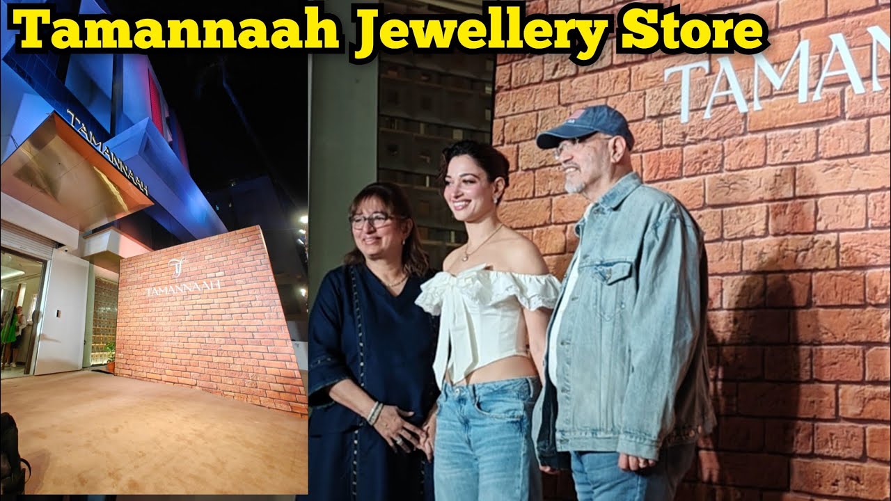 Tamannaah Bhatia's Proudly Posing With Parents at Her New Tamannaah Jewellery Store Launch 