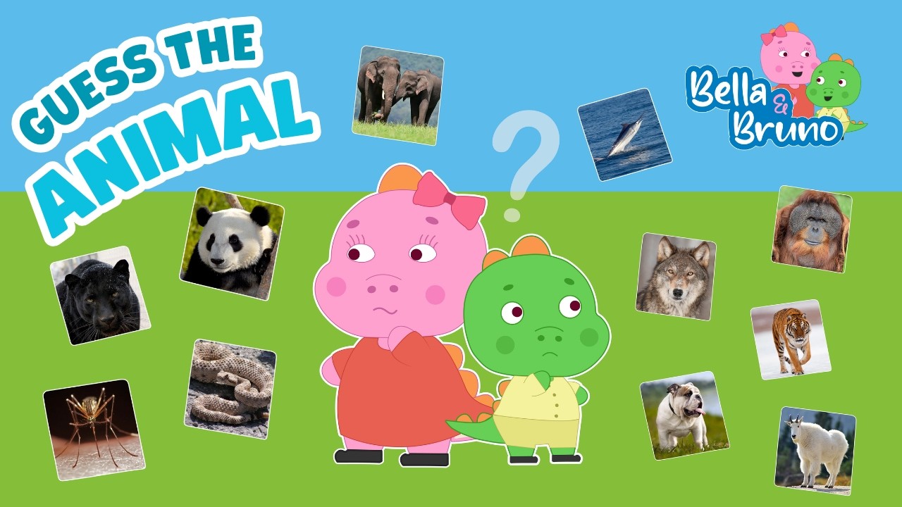 Guess the Animal by Emoji | Bella and Bruno | Kids game|
