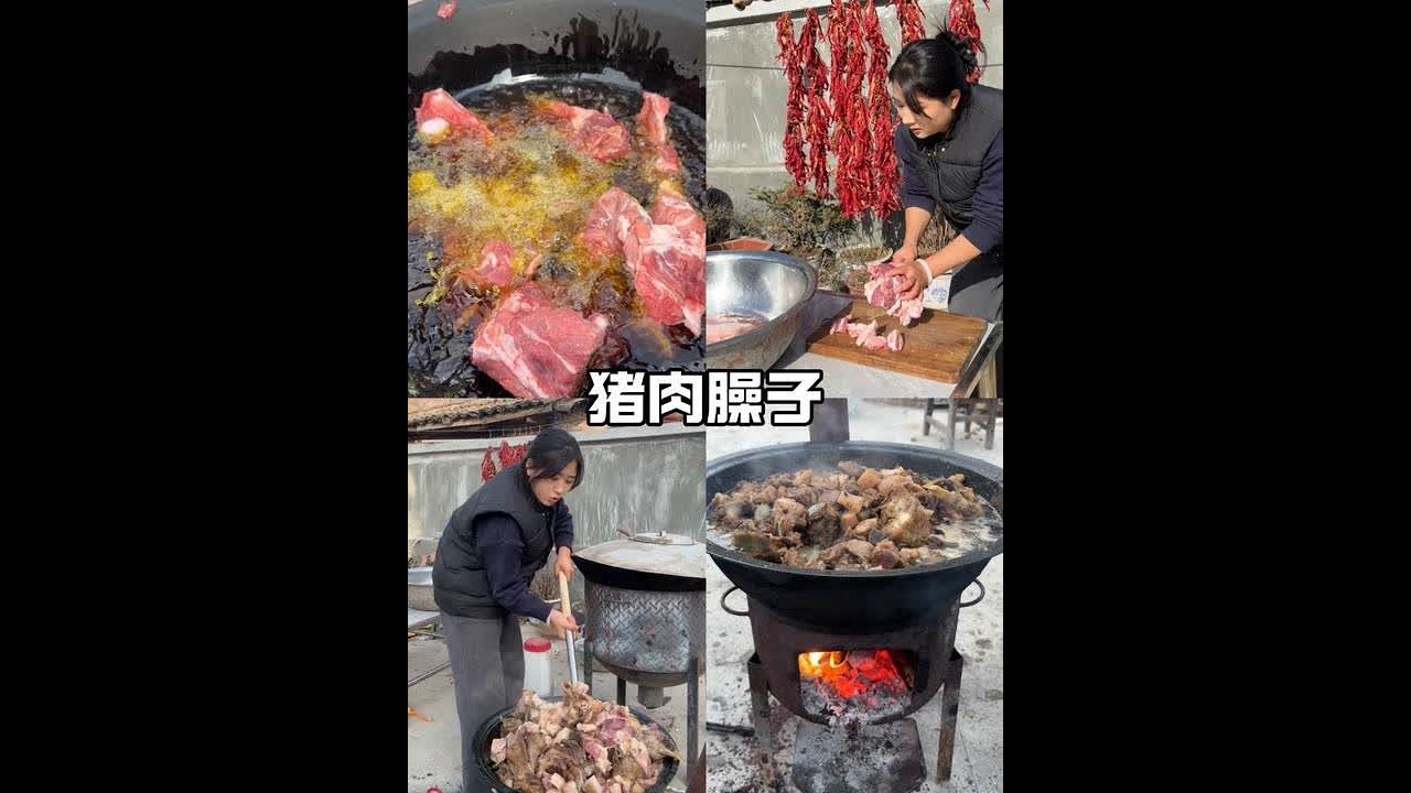 每年沙了年猪必不可少都会炼臊子！烩菜汤、下面条、熬面茶超方便，今天带大家看一下在甘肃农村，我是怎样炼臊子的#甘肃农村生活 #三农 #炼臊子