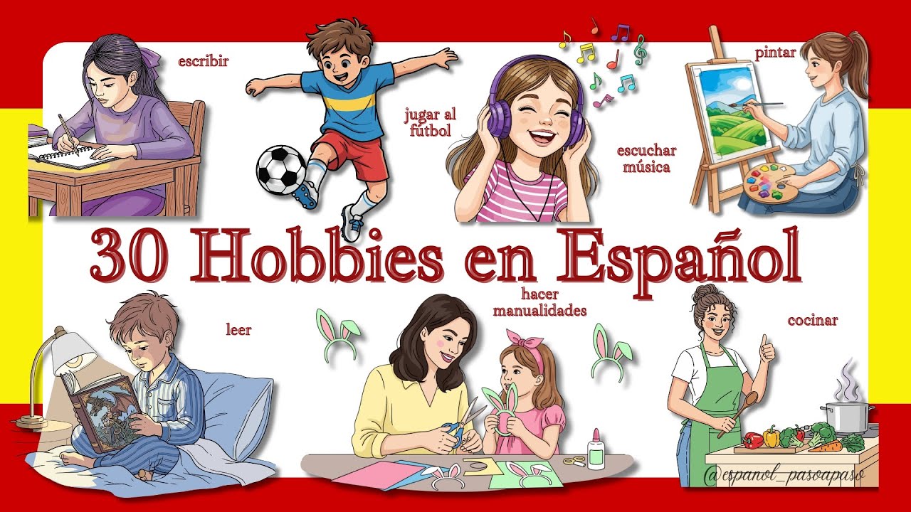 30 Hobbies en Español | Hobbies Vocabulary in Spanish