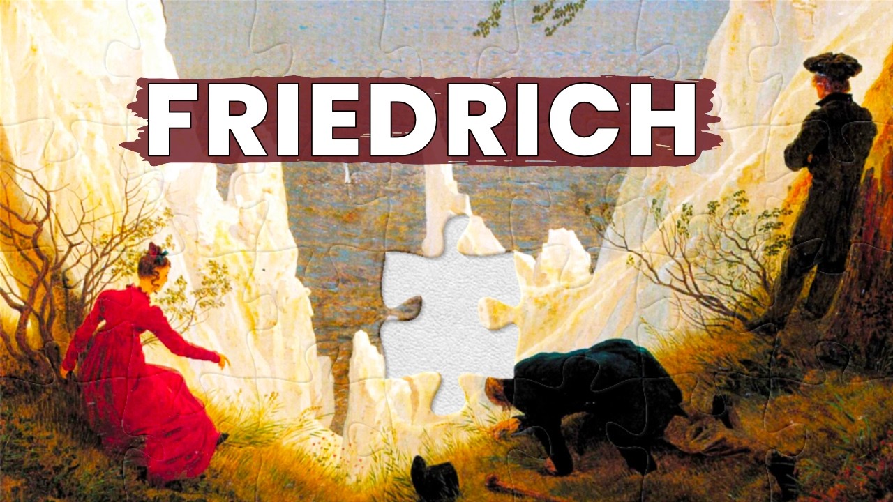 Relaxing Caspar David Friedrich Art Puzzles | 30 Min Music for Sleep & Focus