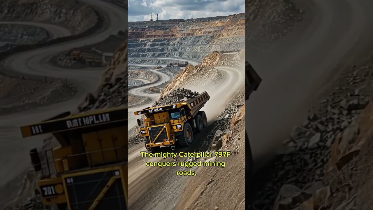 Caterpillar 797F vs. Extreme Mining Roads &ndash; Can It Handle the Challenge? #shorts