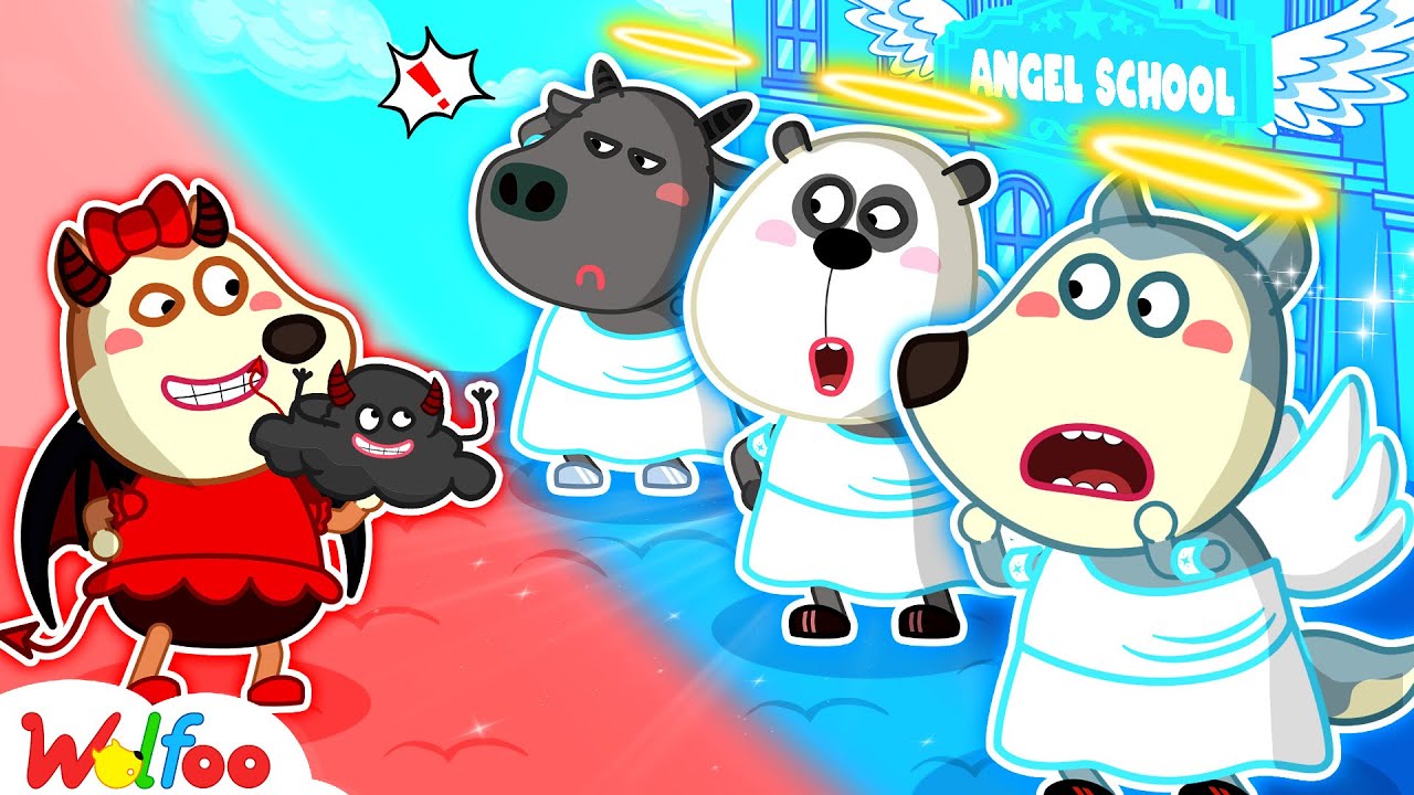 All Angel Boys vs One Demon Girl | Educational Cartoon | Cartoon for Kids | Wolfoo Channel