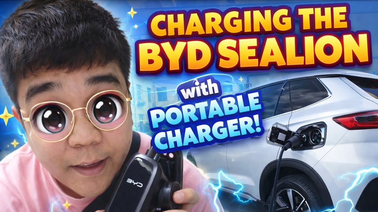 Charging the BYD Sealion 5 Using a Portable Charger! ⚡⚡⚡🚗