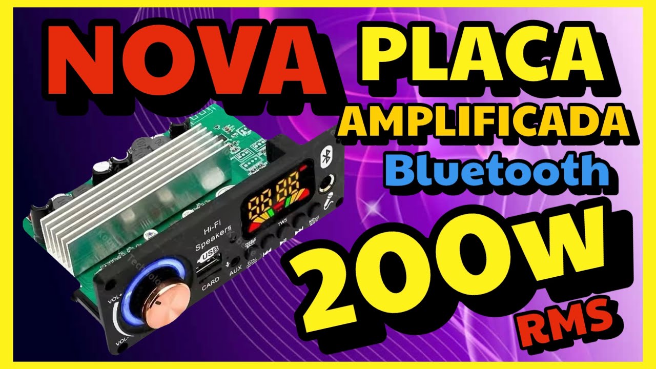 Nova  Placa Amplificada Bluetooth 200w RMS