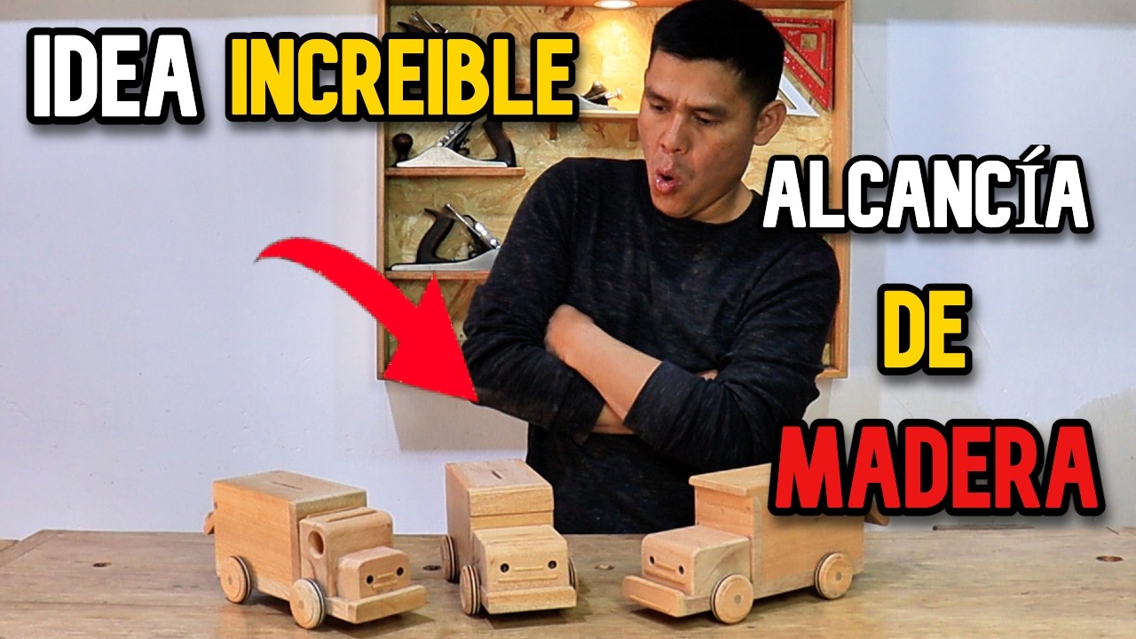 Como HACER una ALCANCÍA de MADERA en FORMA de CAMIÓN 🚚