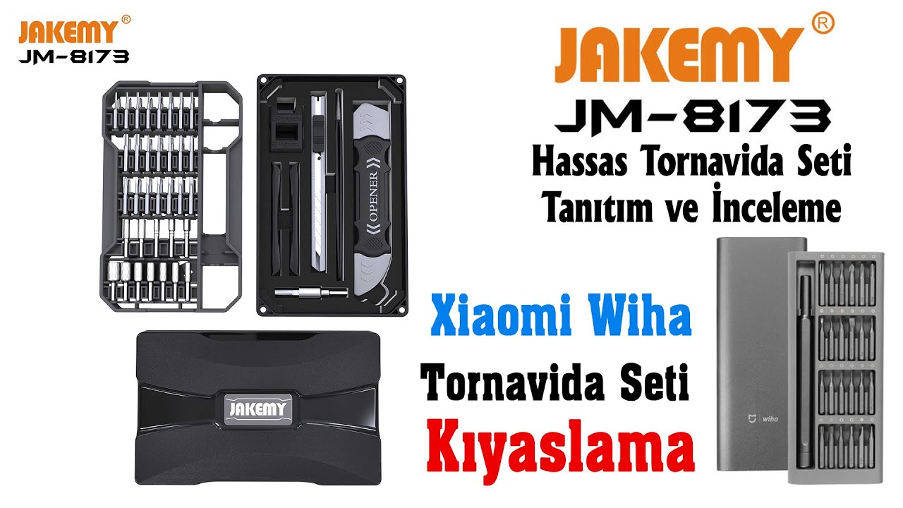 JAKEMY JM-8173 69+1 Hassas Tornavida Seti İnceleme ve Xiaomi Wiha ile Kıyaslanması