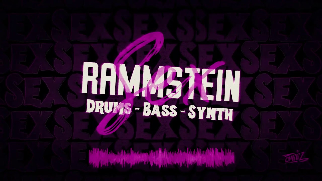 SEX - RAMMSTEIN {Drums - Bass - Synth - Cover}, no guitars, jamtrack & playalong