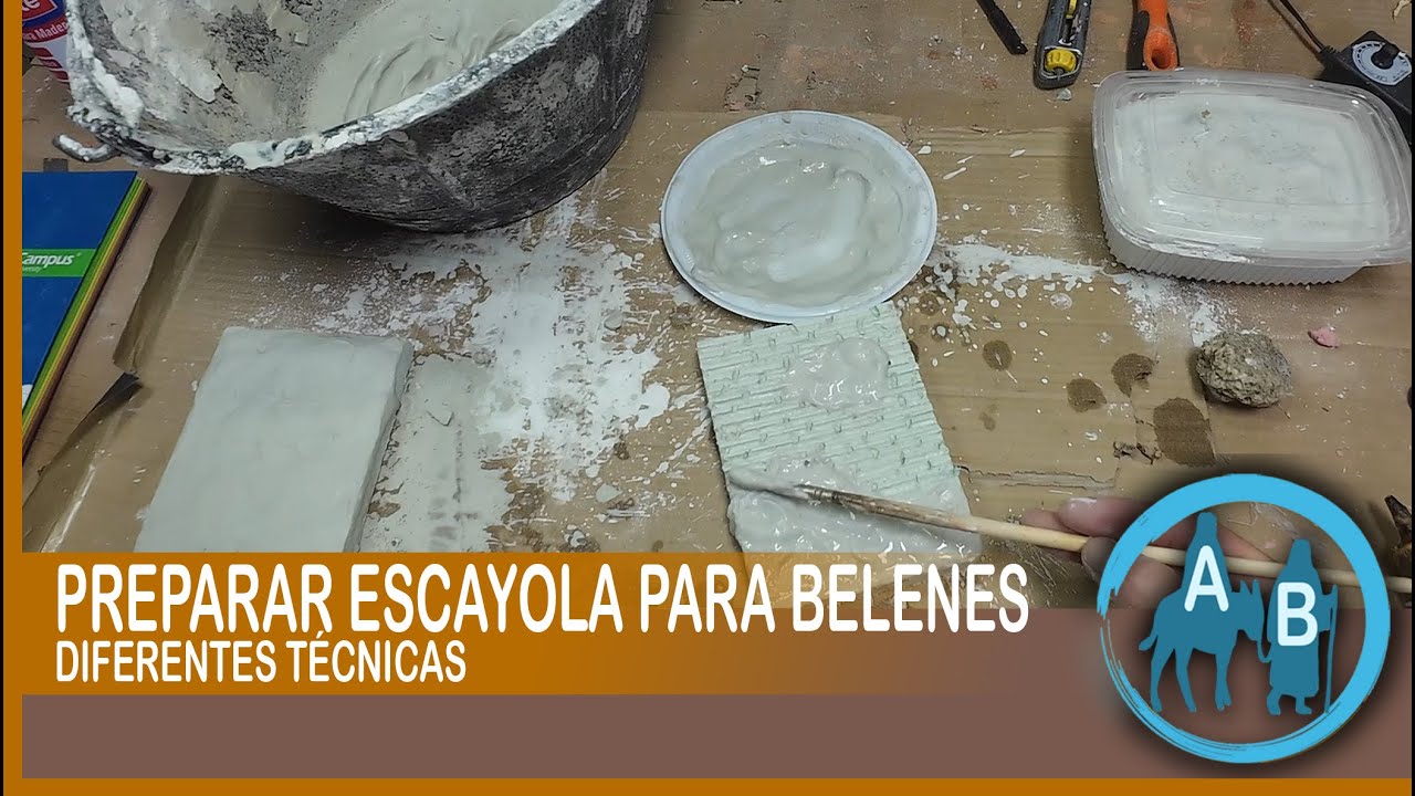 🟢 PREPARAR ESCAYOLA PARA BELENES. Diferentes técnicas