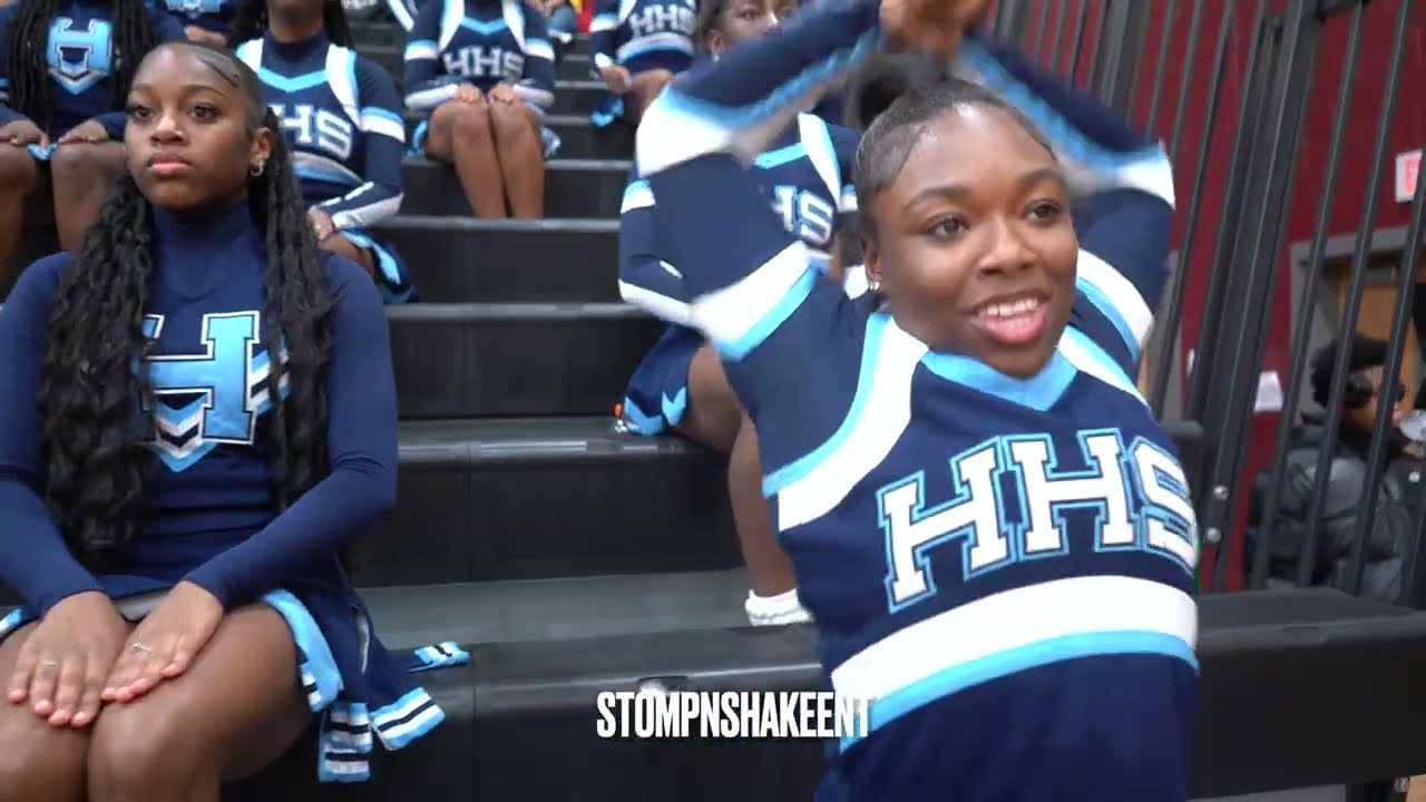 WEST CHARLOTTE AND HOPEWELL CHEERLEADERS SHOW OUT IN THE BLEACHERS!  CHECK IT OUT!