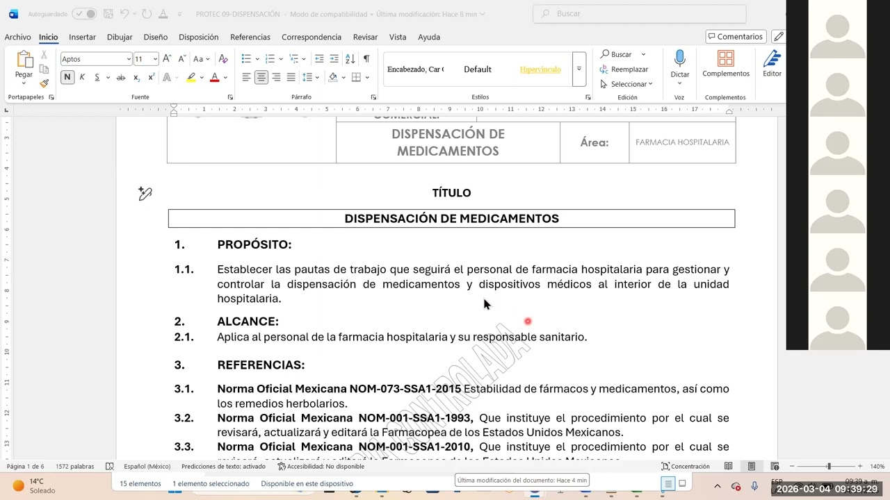 DISPENSACIÓN, MANEJO Y DEVOLUCIÓN DE MEDICAMENTOS