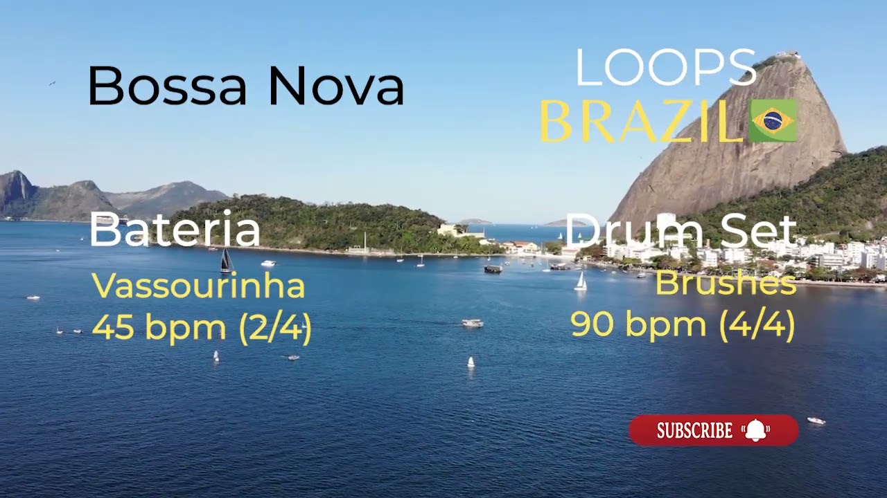 Bossa Nova 45/90 bpm - Vassourinha/Brushes, Bateria Drum Set
