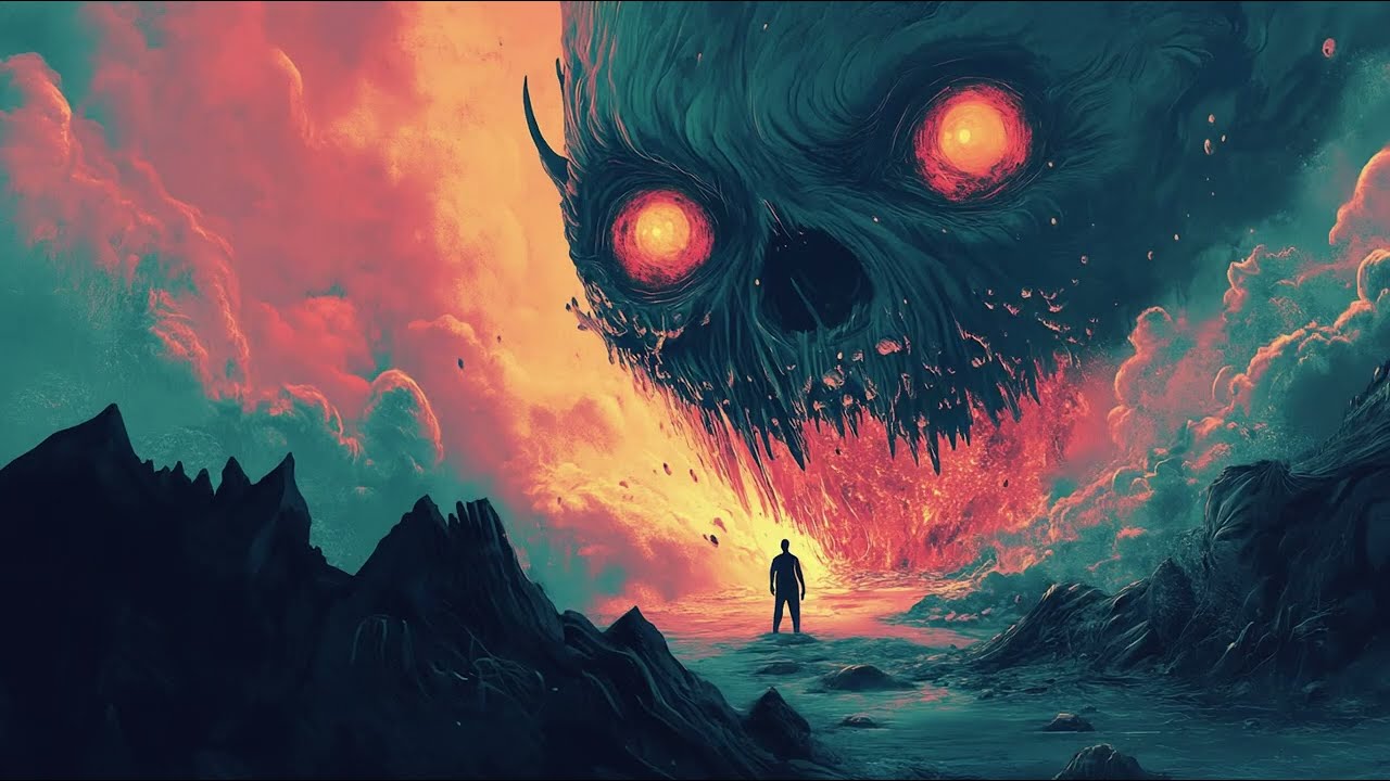 Uncanny Megalophobia with Unsettling Music (AI Generated)