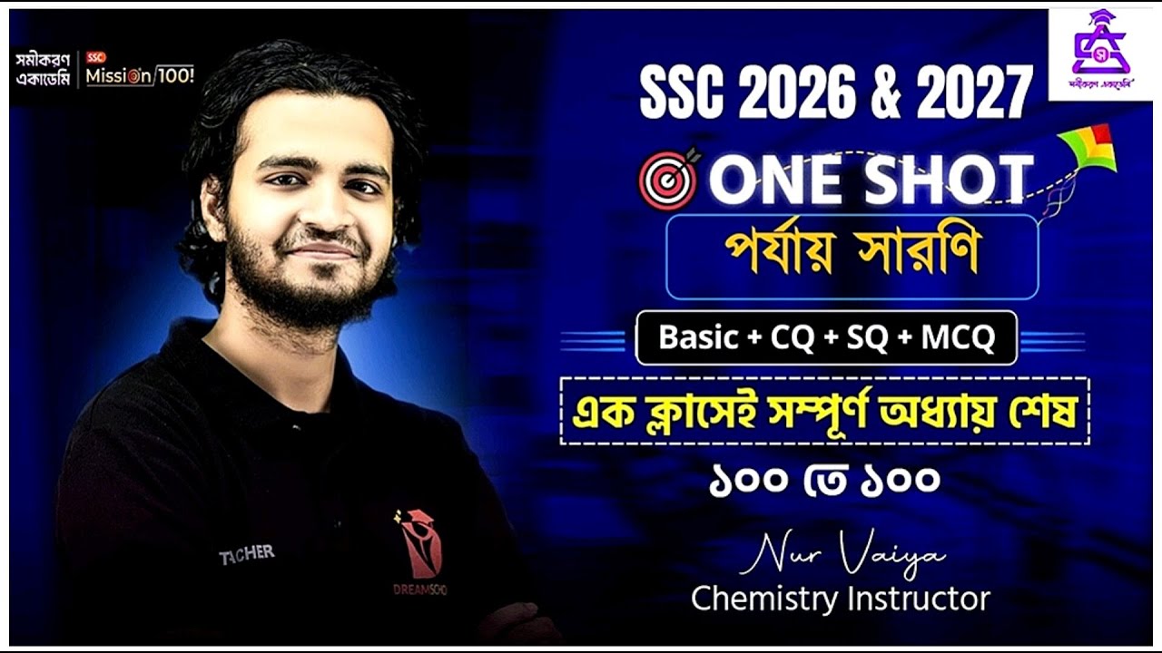 পর্যায় সারণি One Shot । এক ক্লাসেই পর্যায় সারণি শেষ । SSC