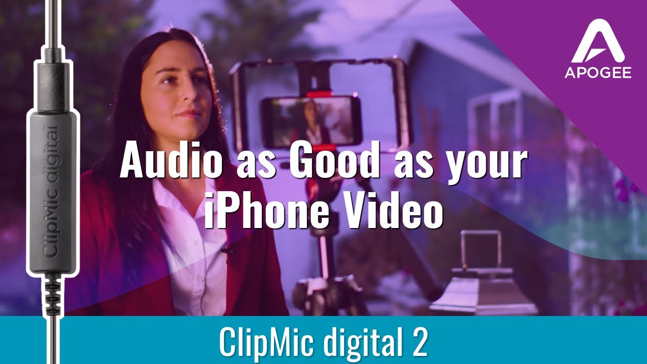 Make your iPhone Pro videos sound as great as they look with Apogee ClipMic digital 2