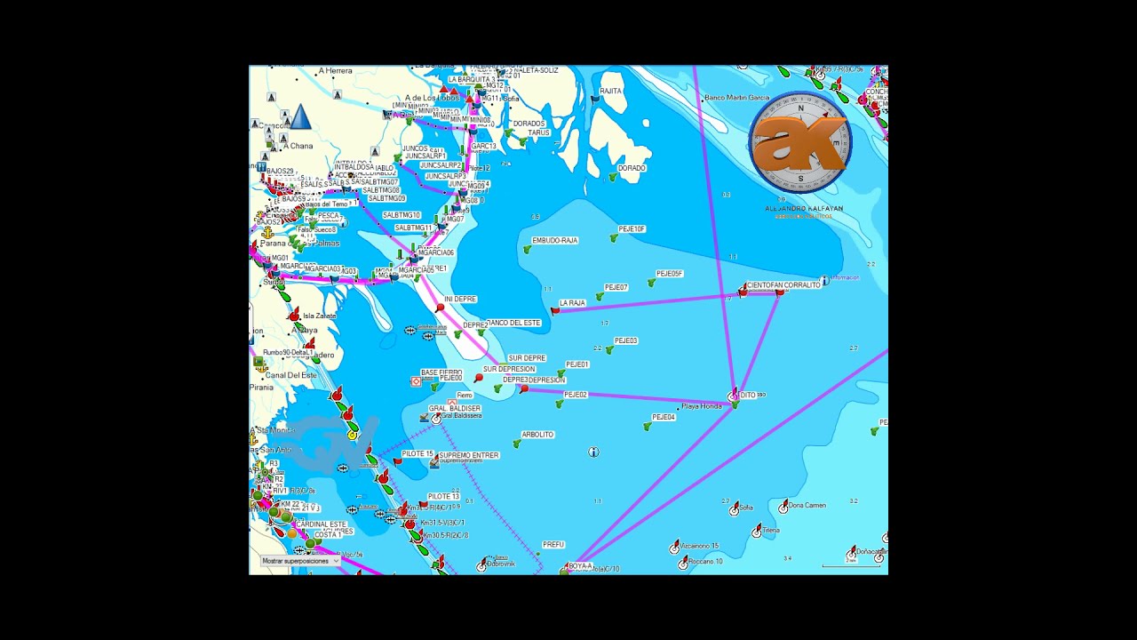 Como saber si puedo navegar los derroteros cargados en mi GPS