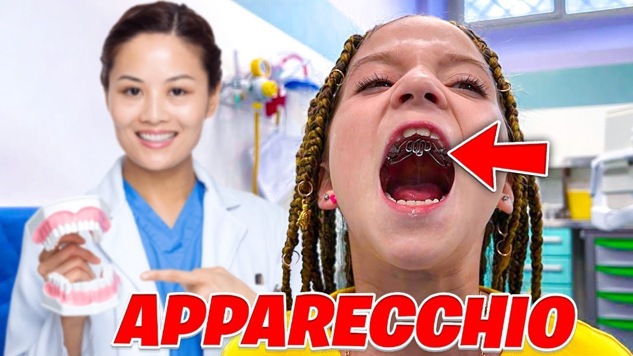 FIGLIACHIARA METTE L'APPARECCHIO AI DENTI DAL DENTISTA CON MAMMAGIULIA E PAPÃ  ANTONIO!