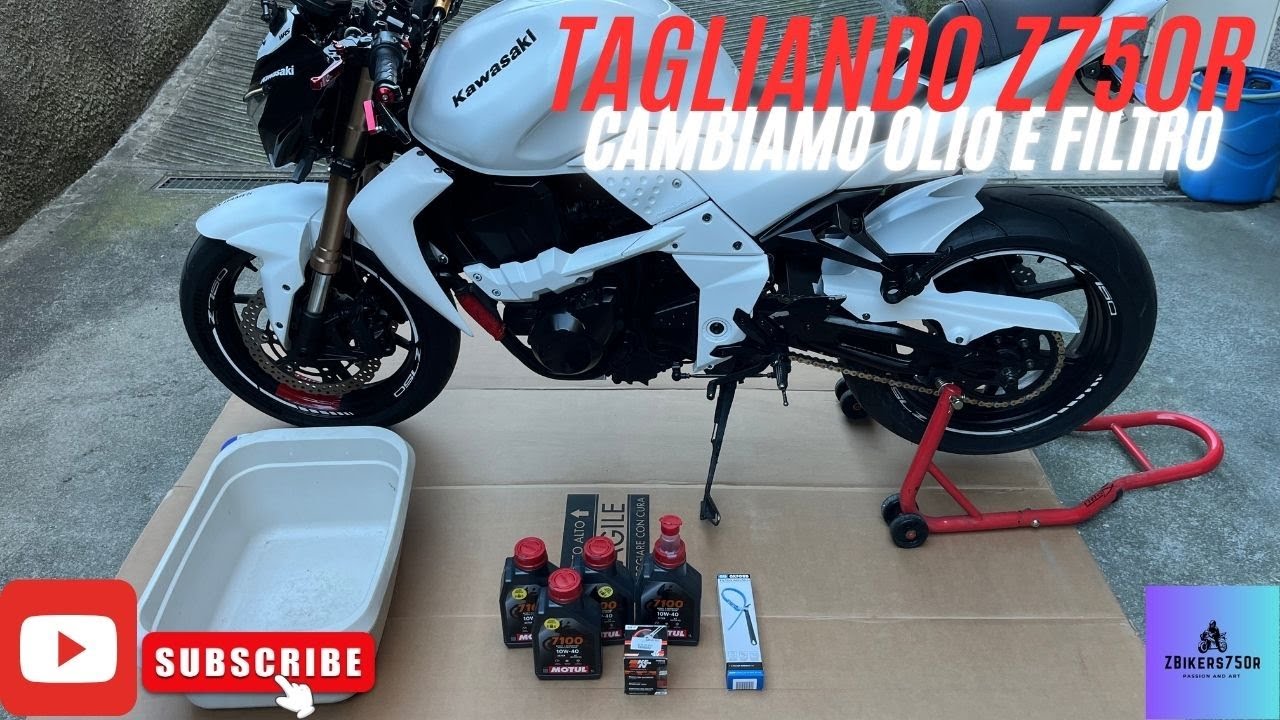 TAGLIANDO Z750 | Cambio olio e filtro | pov completo