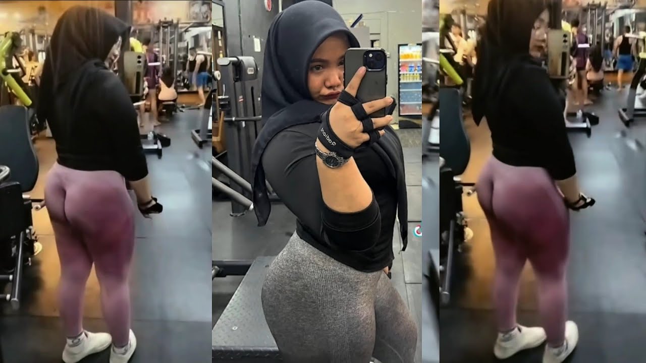 Beautiful Woman Gym Hijab Style Legging Gemoyy