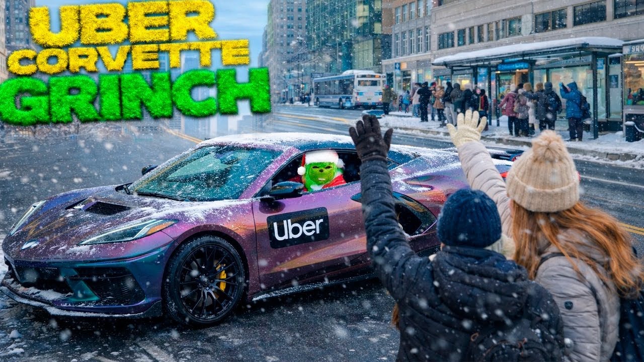 Uber Гринч - Работа в Uber на суперкаре Corvette C8!! | GERABOY