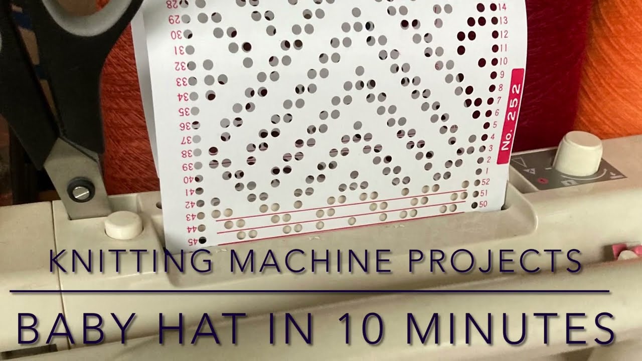 Brother knitting machine: prem- baby hat; #baby #knittingmachines